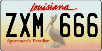 LA license plate ZXM666
