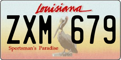 LA license plate ZXM679