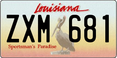 LA license plate ZXM681