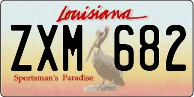 LA license plate ZXM682