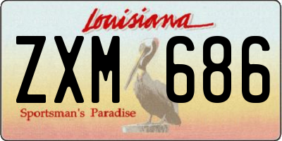 LA license plate ZXM686