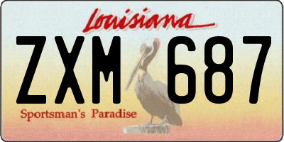 LA license plate ZXM687