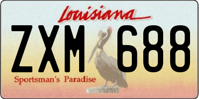 LA license plate ZXM688