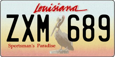LA license plate ZXM689