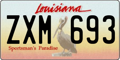 LA license plate ZXM693