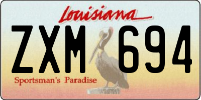 LA license plate ZXM694