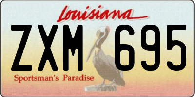 LA license plate ZXM695