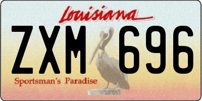 LA license plate ZXM696