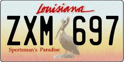 LA license plate ZXM697