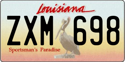 LA license plate ZXM698