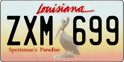 LA license plate ZXM699