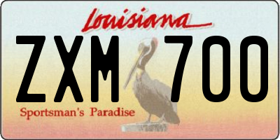 LA license plate ZXM700