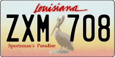 LA license plate ZXM708