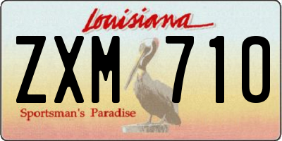 LA license plate ZXM710