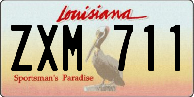 LA license plate ZXM711