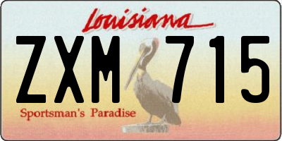 LA license plate ZXM715