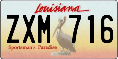 LA license plate ZXM716