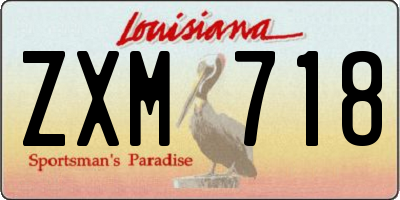 LA license plate ZXM718