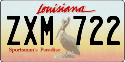 LA license plate ZXM722