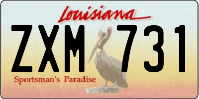 LA license plate ZXM731