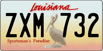 LA license plate ZXM732