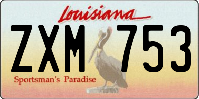 LA license plate ZXM753