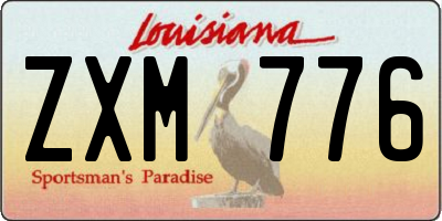 LA license plate ZXM776