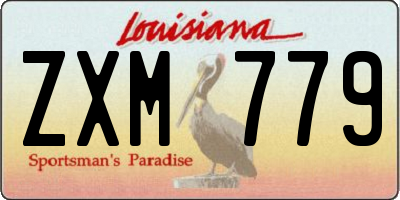 LA license plate ZXM779