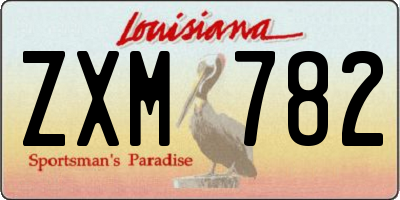 LA license plate ZXM782