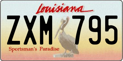 LA license plate ZXM795