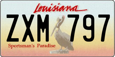 LA license plate ZXM797