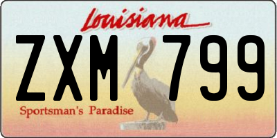 LA license plate ZXM799