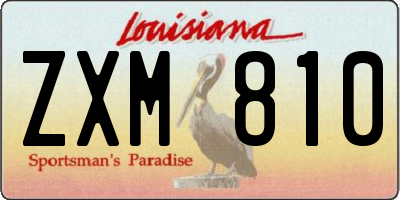 LA license plate ZXM810