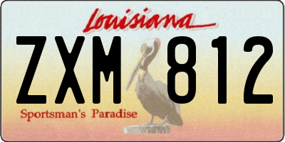 LA license plate ZXM812