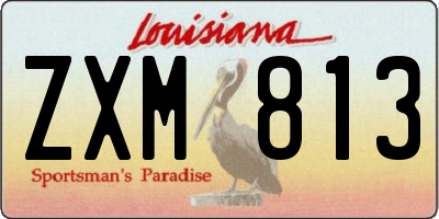 LA license plate ZXM813