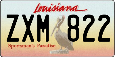 LA license plate ZXM822