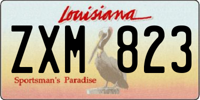 LA license plate ZXM823