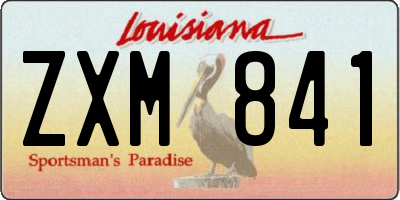 LA license plate ZXM841