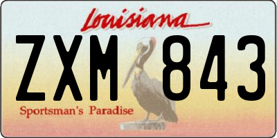 LA license plate ZXM843