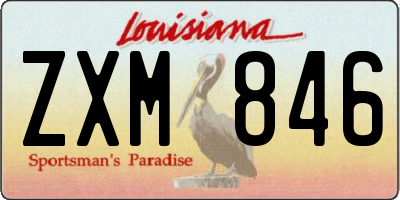 LA license plate ZXM846