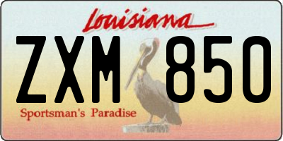 LA license plate ZXM850