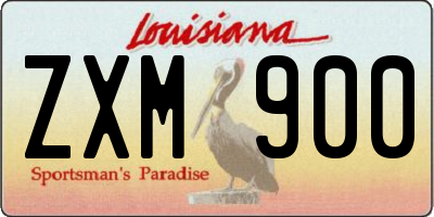 LA license plate ZXM900