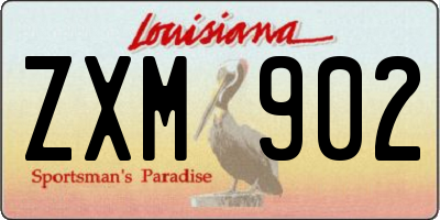 LA license plate ZXM902