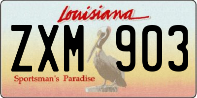 LA license plate ZXM903