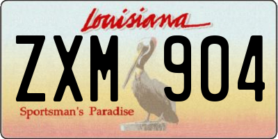 LA license plate ZXM904