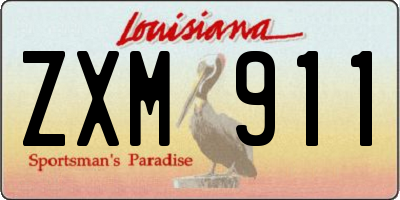 LA license plate ZXM911