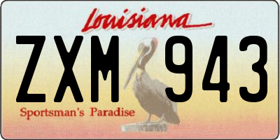 LA license plate ZXM943