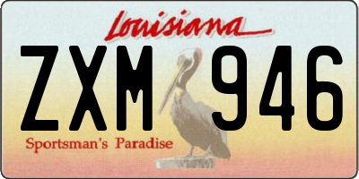 LA license plate ZXM946