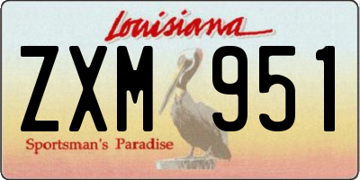 LA license plate ZXM951