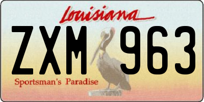 LA license plate ZXM963